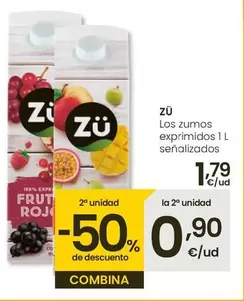 Oferta de Zü - Los Zumos Exprimidos por 1,79€ en Eroski