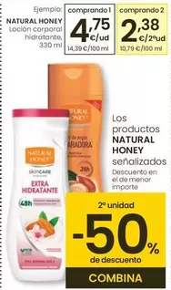 Oferta de Natural Honey - Loción Corporal Hidratante por 4,75€ en Eroski