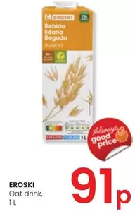 Oferta de Eroski - Oat Drink por 0,91€ en Eroski