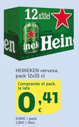 Oferta de Heineken - Cerveza por 4,9€ en HiperDino