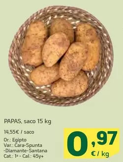 Oferta de Papas por 0,97€ en HiperDino