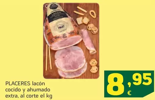 Oferta de Placeres - Lacón Cocido Y Ahumado Extra por 8,95€ en HiperDino