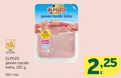 Oferta de Elpozo - Jamon Cocido Extra por 2,25€ en HiperDino
