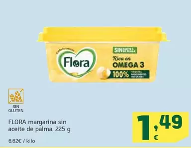 Oferta de Flora - Margarina Sin Aceite De Palma por 1,49€ en HiperDino