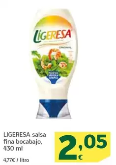 Oferta de Ligeresa - Salsa Fina Bocabajo por 2,05€ en HiperDino