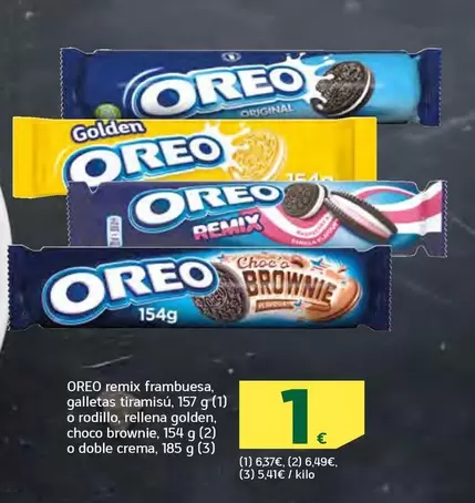 Oferta de Oreo - Remix Frambuesa por 1€ en HiperDino