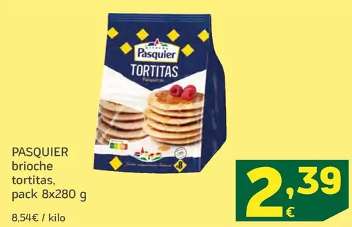 Oferta de Pasquier - Brioche Tortitas por 2,39€ en HiperDino