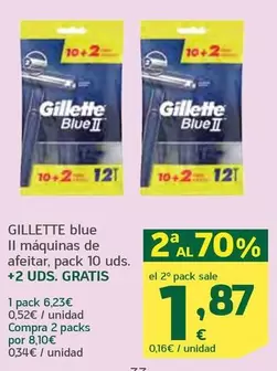 Oferta de Gillette - Blue Il Máquinas De Afeitar por 6,23€ en HiperDino