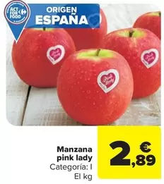 Oferta de Origen - Manzana Pink Lady por 2,89€ en Carrefour Market