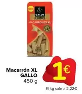 Oferta de Gallo - Macarron Xl por 1€ en Carrefour Market