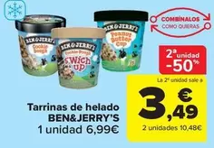 Oferta de Ben & Jerry's - Tarrinas De Helado por 6,99€ en Carrefour Market