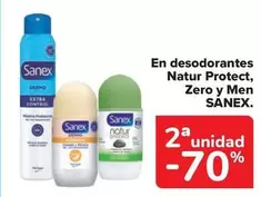 Oferta de Sanex - En Desodorantes Natur Protect, Zero Y Men en Carrefour Market