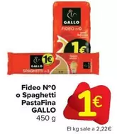 Oferta de Gallo - Fideo N O Spaghetti Pastafina por 1€ en Carrefour Market