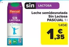 Oferta de Pascual - Leche Semidesnatada Sin Lactosa por 1,35€ en Carrefour Market