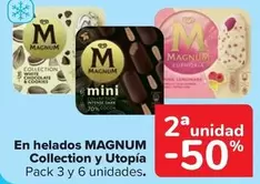 Oferta de Magnum - En helados COLLECTION y UTOPIA en Carrefour Market