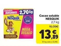 Oferta de Nesquik - Cacao Soluble por 13,89€ en Carrefour Market