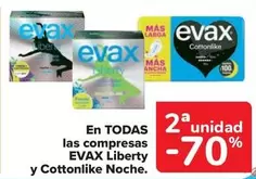 Oferta de Evax - En Todas Las Compresas Liberty Y Cottonlike Noche en Carrefour Market