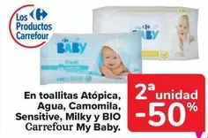 Oferta de Carrefour - En Toallitas Atópica, Agua, Camomila, Sensitive, Milky Y Bio en Carrefour Market