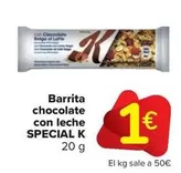 Oferta de Special K - Barrita Chocolate Con Leche por 1€ en Carrefour Market