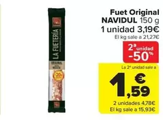 Oferta de Navidul - Fuet Original por 3,19€ en Carrefour Market