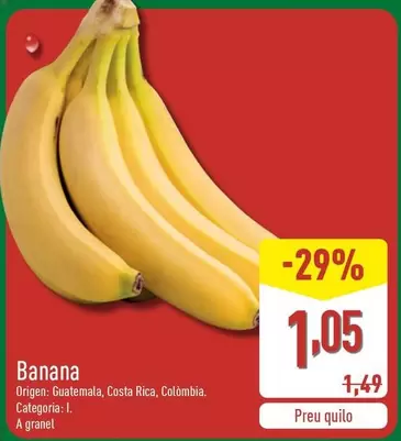 Oferta de Banana por 1,05€ en ALDI
