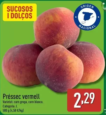 Oferta de Préssec Vermell por 2,29€ en ALDI