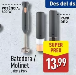 Oferta de Batedora / Molinet por 13,99€ en ALDI