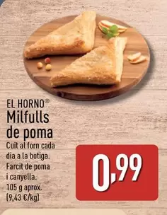 Oferta de El Horno - Milfulls De Poma por 0,99€ en ALDI
