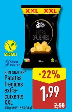 Oferta de Sun Snacks - Patates Fregides Extra- Cuixents XXL  por 1,99€ en ALDI