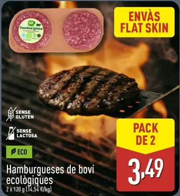 Oferta de Hamburgueses De Bovi Ecologiques por 3,49€ en ALDI