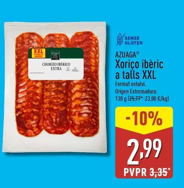Oferta de Azuaga -  Xorico Ibèric A Talls XXL por 2,99€ en ALDI