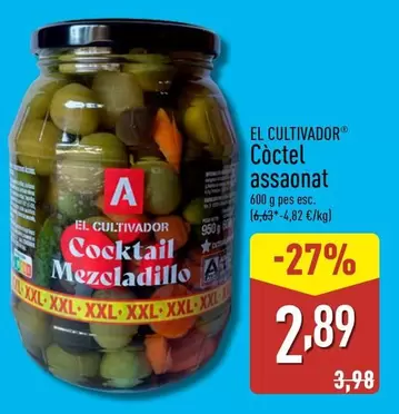 Oferta de El Cultivador - Còctel Assaonat  por 2,89€ en ALDI