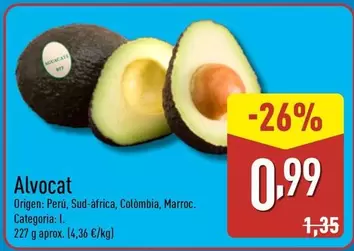 Oferta de Alvocat por 0,99€ en ALDI