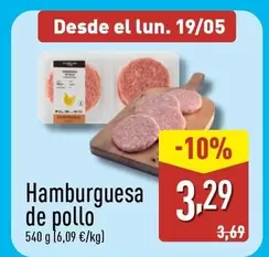 Oferta de Hamburguesa De Pollo por 3,29€ en ALDI