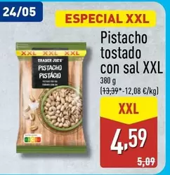 Oferta de Trader Joe´s - Pistacho Tostado Con Sal Xxl por 4,59€ en ALDI