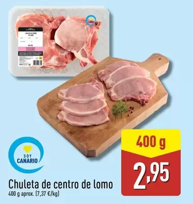 Oferta de Chuleta De Centro De Lomo por 2,95€ en ALDI