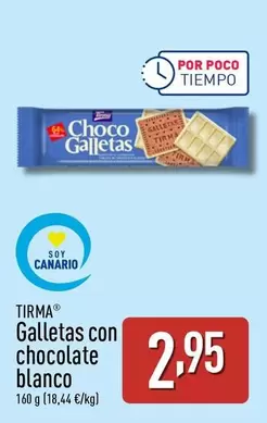 Oferta de Tirma - Galletas Con Chocolate Blanco por 2,95€ en ALDI