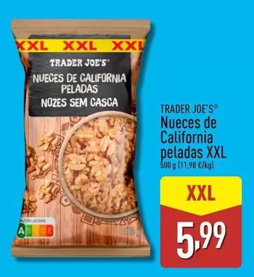 Oferta de Trader joe´s - Nueces De California Peladas Xxl por 5,99€ en ALDI