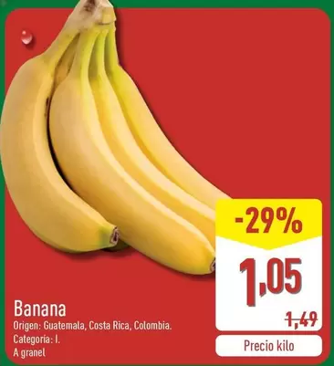 Oferta de Banana por 1,05€ en ALDI