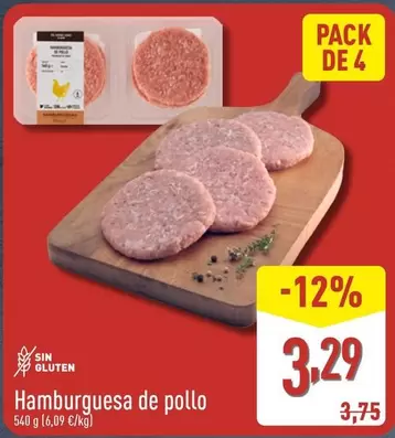 Oferta de Hamburguesa De Pollo por 3,29€ en ALDI