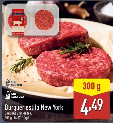 Oferta de Burguer Estilo New York por 4,49€ en ALDI