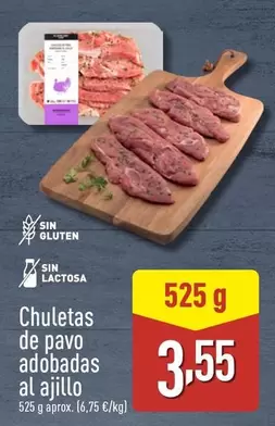 Oferta de Chuletas De Pavo Adobadas por 3,55€ en ALDI