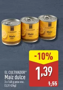 Oferta de El Cultivador - Maiz Dulce por 1,39€ en ALDI