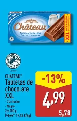 Oferta de Château - Tabletas De Chocolate Xxl por 4,99€ en ALDI