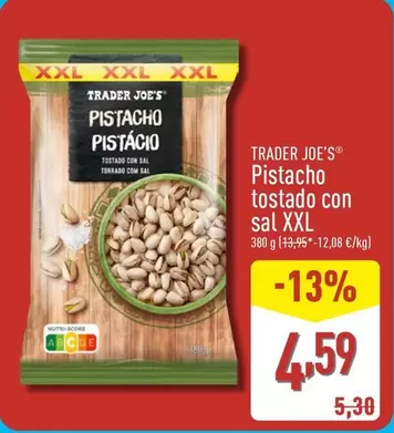 Oferta de Trader Joe´s - Pistacho Tostado Con Sal Xxl por 4,59€ en ALDI