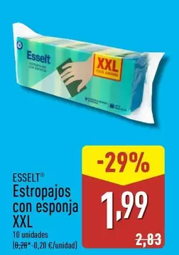 Oferta de Esselt - Estropajos Con Esponja XXL por 1,99€ en ALDI