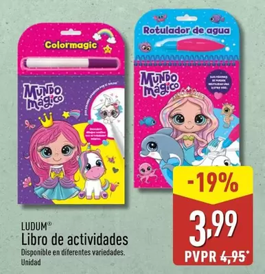 Oferta de Ludum - Libro De Actividades por 3,99€ en ALDI