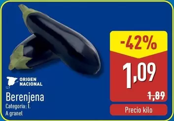 Oferta de Berenjena por 1,09€ en ALDI