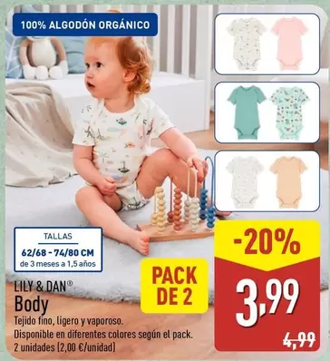 Oferta de Lily & Dan - Body por 3,99€ en ALDI
