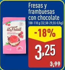 Oferta de Fresas Y Frambuesas Con Chocolate por 3,25€ en ALDI